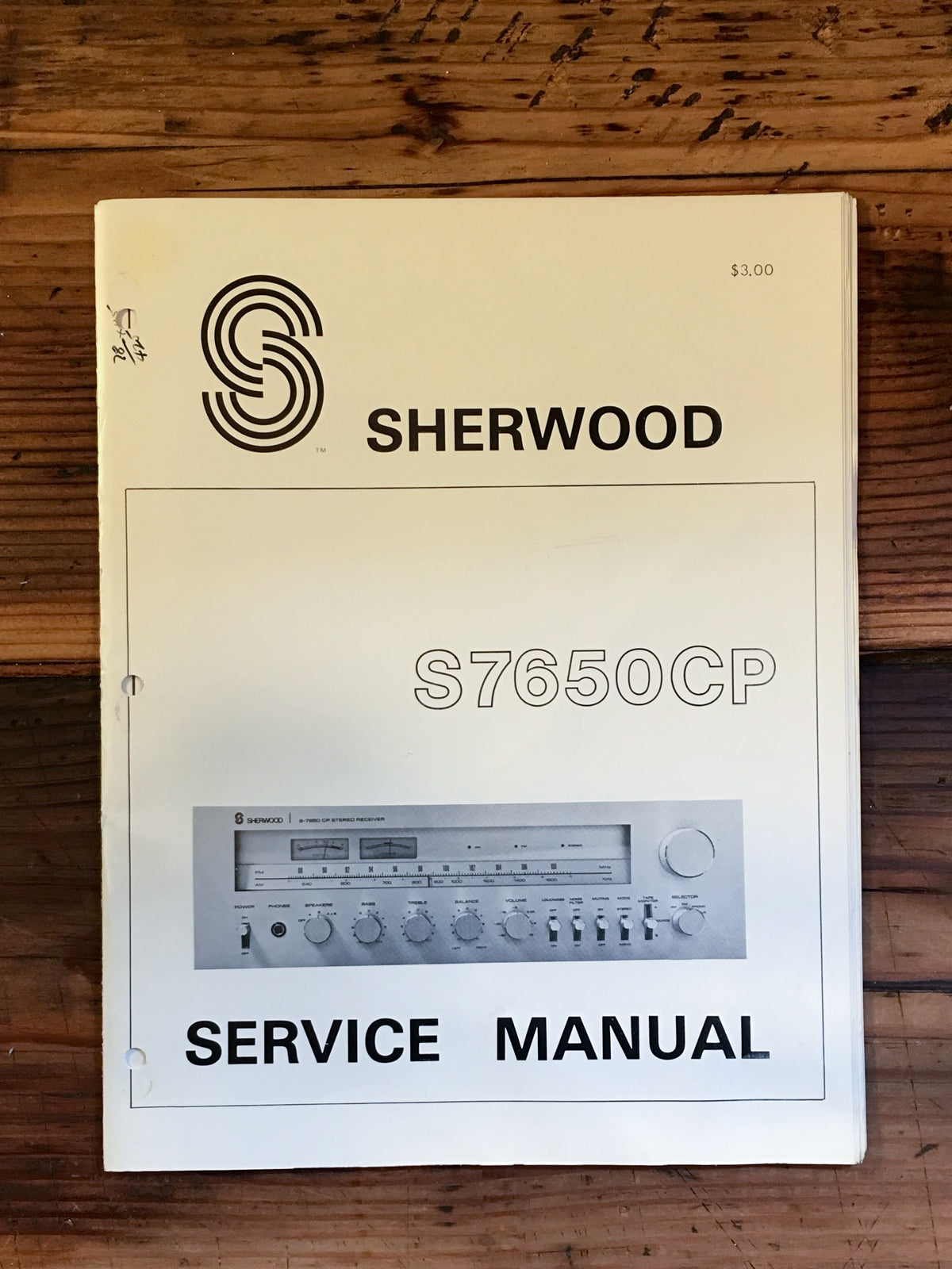 Sherwood S-7650CP S7650 CP Receiver Service Manual *Original*