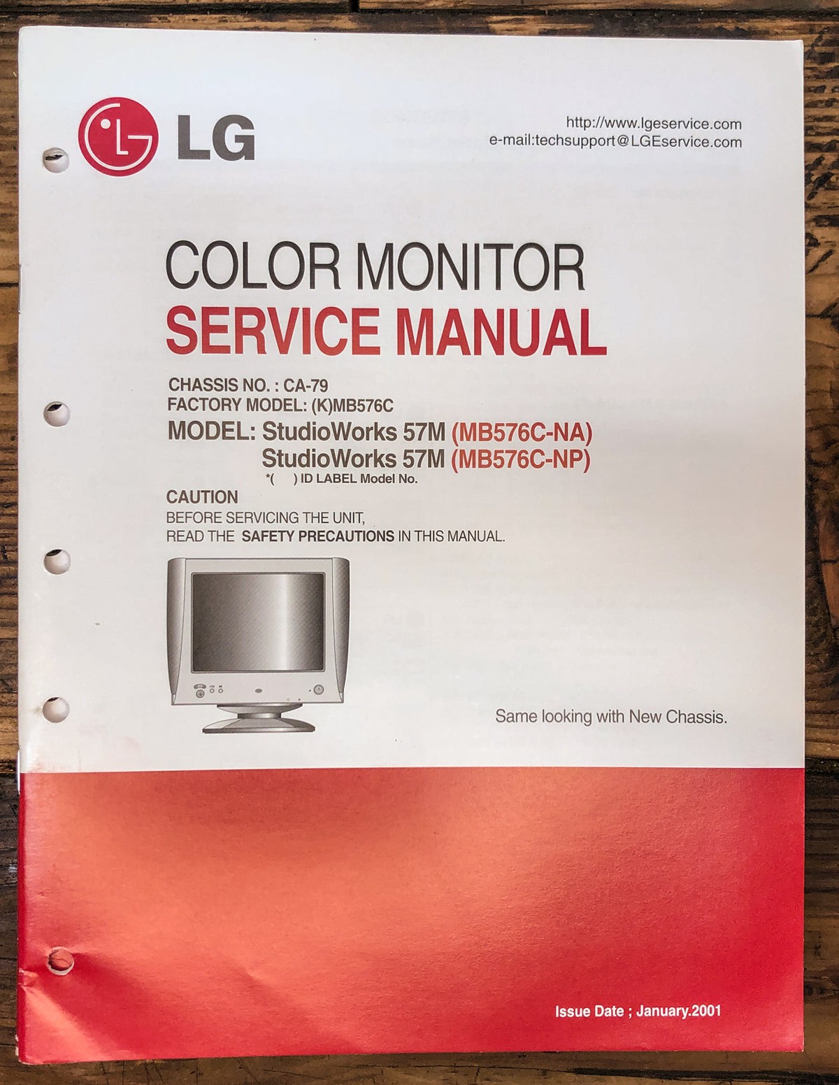 LG StudioWorks 57M Monitor Service Manual *Original* #2