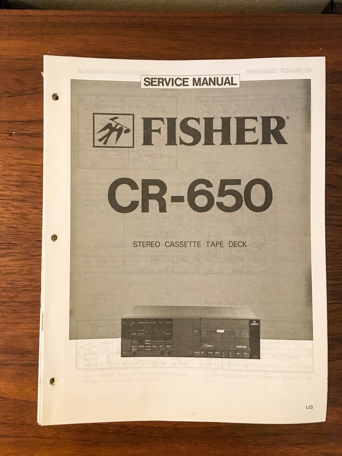 Fisher CR-650 Cassette Service Manual *Original*