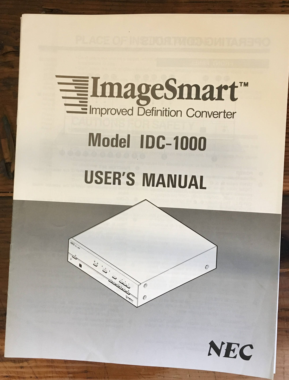 NEC IDC-1000 Converter Owner / User Manual *Original*