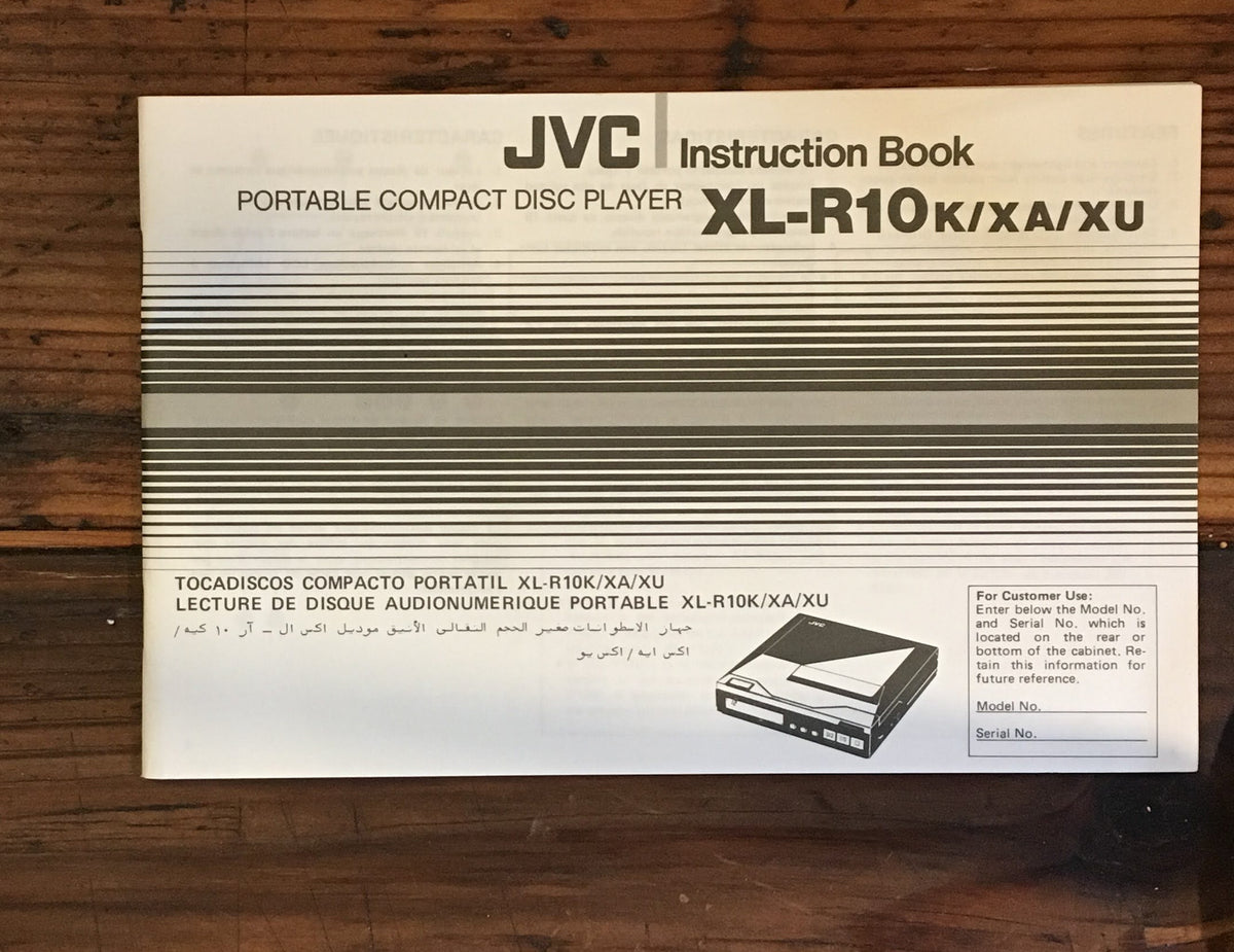 JVC XL-R10 CD Player Service Manual *Original*
