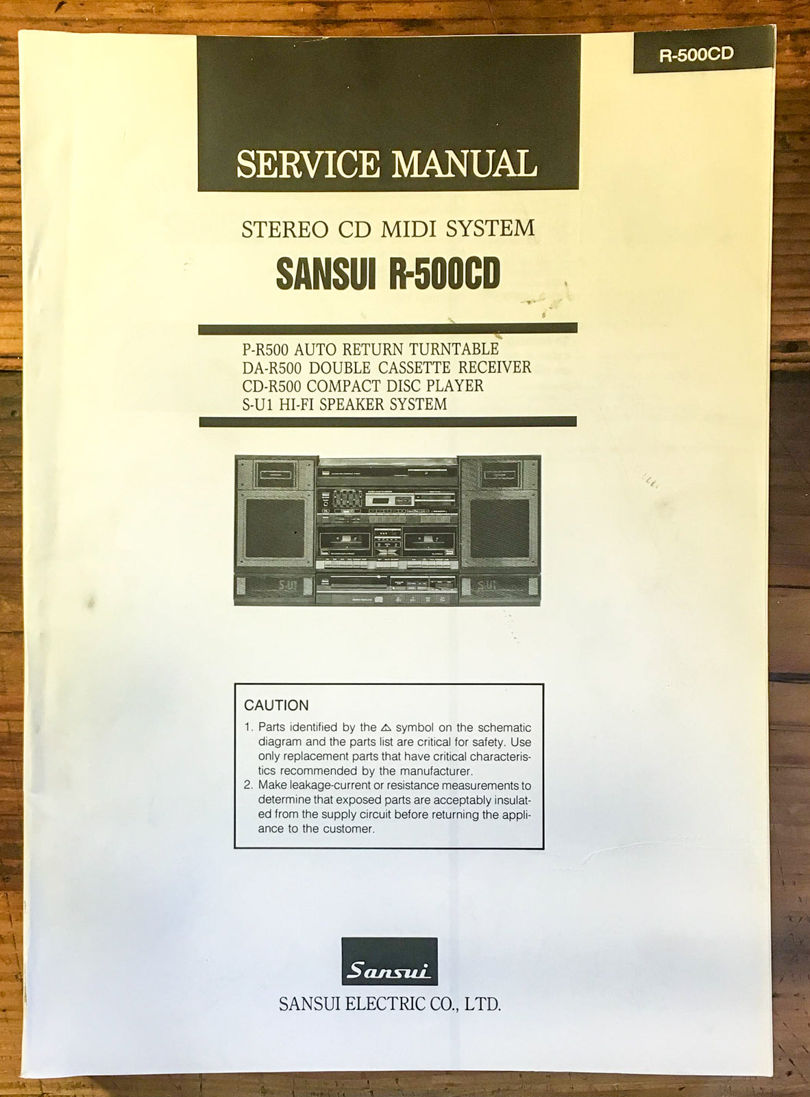 Sansui R-500CD Stereo Service Manual *Original*