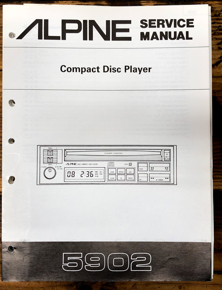 Car Stereo Service Manual *Original* Vintage Audio Store Vintage