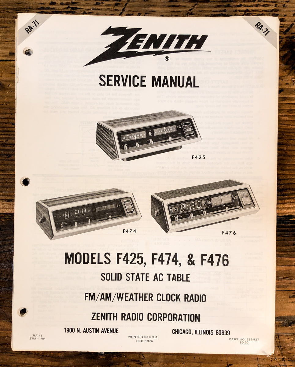 Radio Service Manual *Original* – Vintage Audio Store - Vintage Service ...