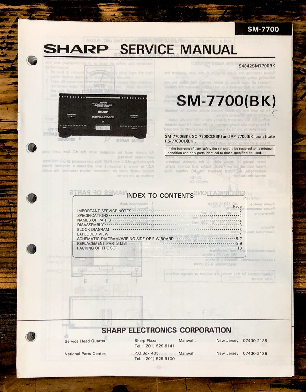 Amplifier Service Manual *Original* – Vintage Audio Store - Vintage ...