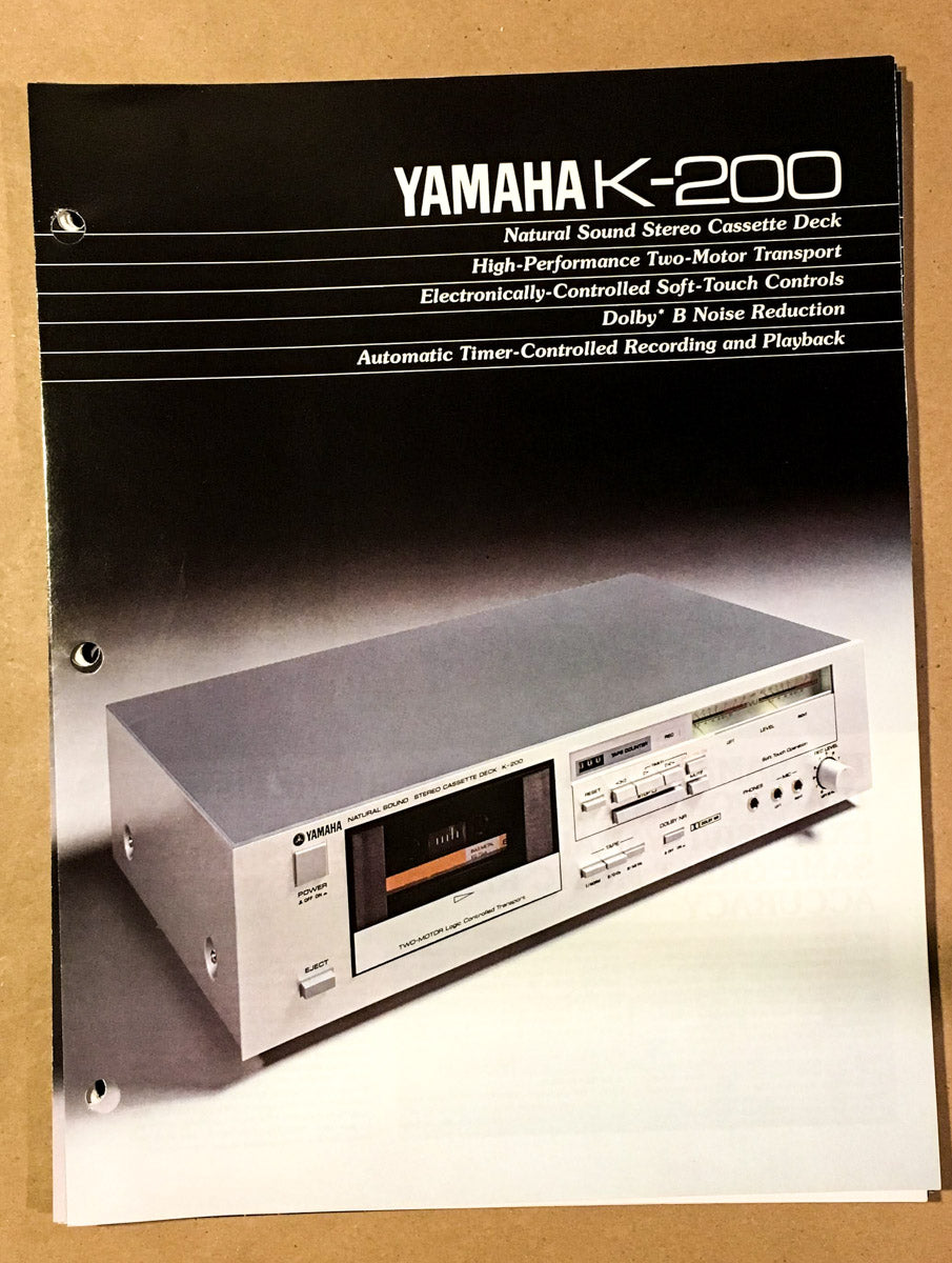 Yamaha K-200 Cassette Dealer Brochure *Original*
