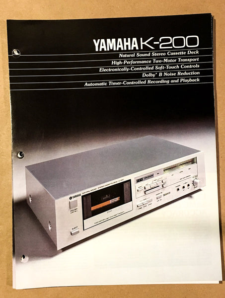 Yamaha K-200 Cassette  Dealer Brochure *Original*