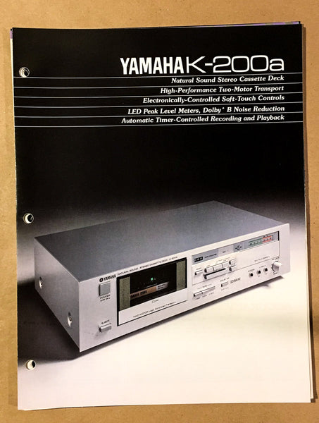 Yamaha K-200a Cassette  Dealer Brochure *Original*