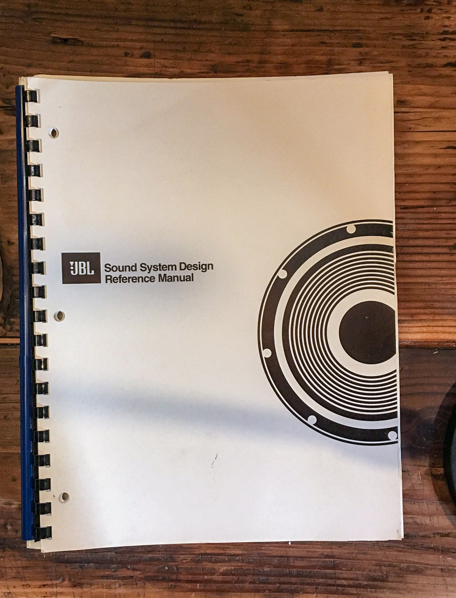 Reference Manual *Original* Vintage Audio Store Vintage Service