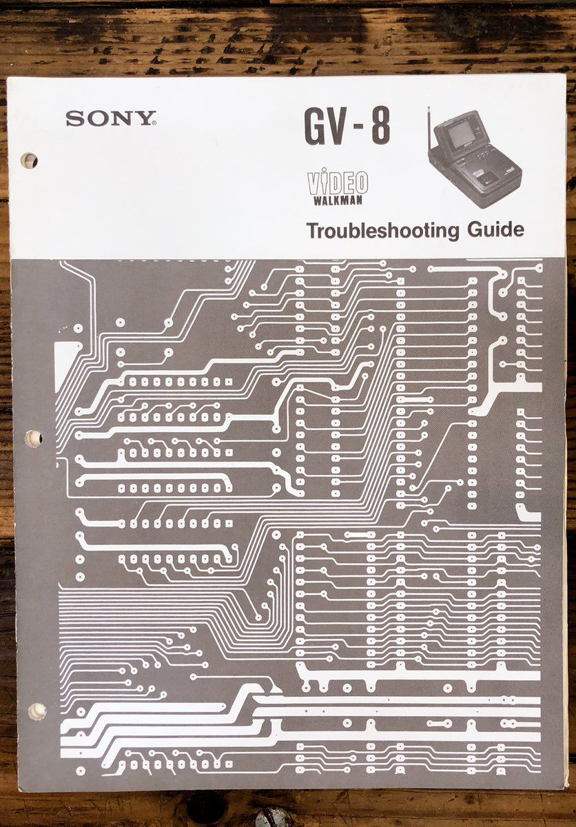Video 8 Cassette Player Troubleshooting Manual *Original* Vintage