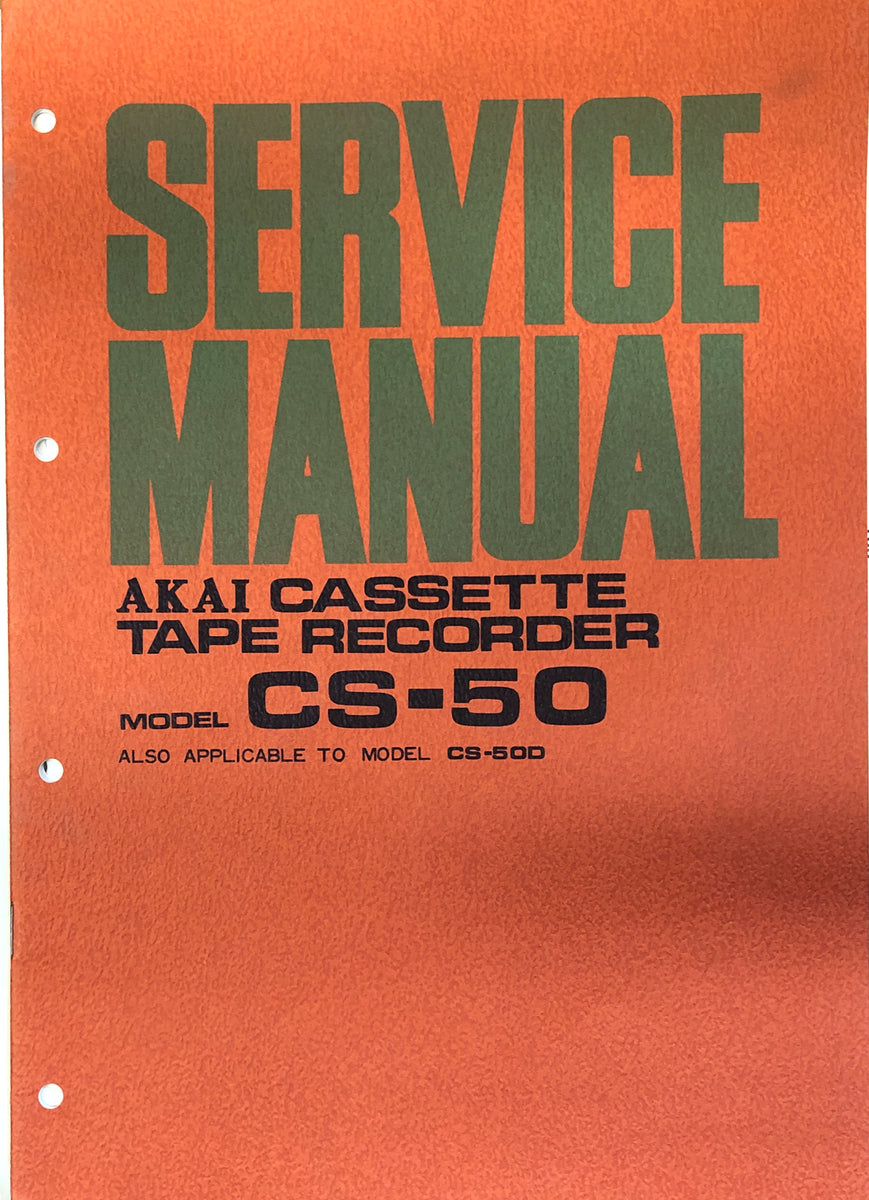 Tape Recorder Service Manual *Original* Vintage Audio Store Vintage