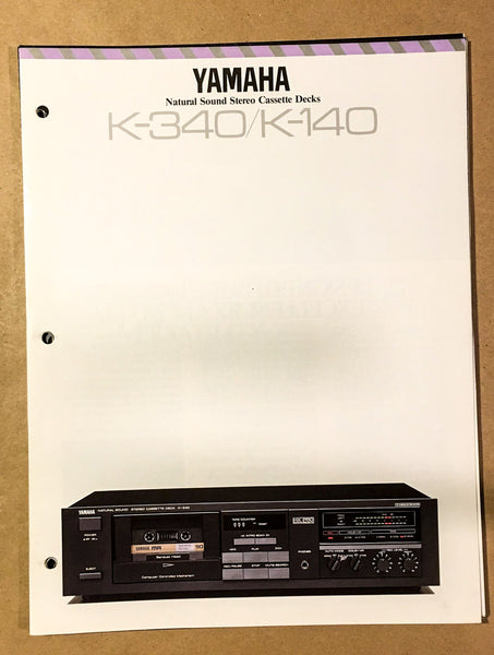 Yamaha K-340 K-140 Cassette  Dealer Brochure *Original*