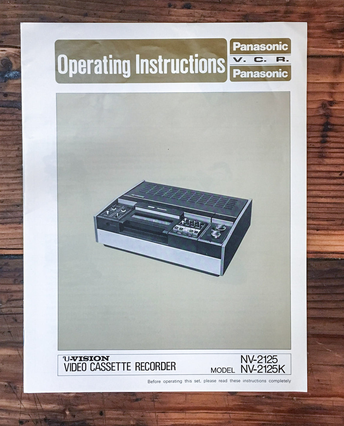 Panasonic NV-2125 NV-2125K Video Cassette VCR Dealer Brochure *Original*
