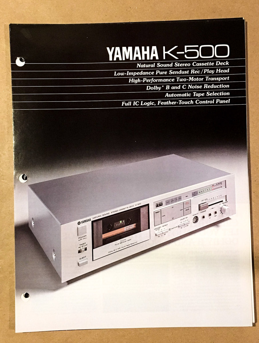 Yamaha K-500 Cassette Dealer Brochure *Original*
