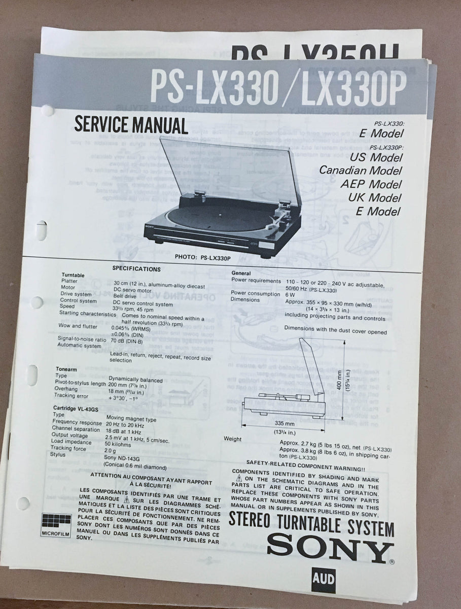 Durpower Aiguille De Platine Phonographe Compatible Avec Les Modèles Sony PSLX10, Sony PS-LX20