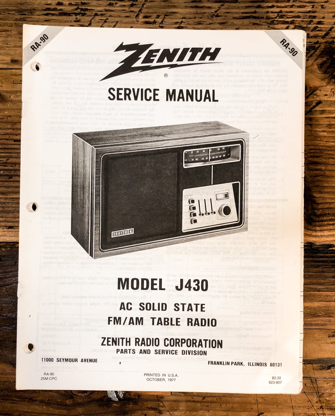 Radio Service Manual *Original* – Vintage Audio Store - Vintage Service ...