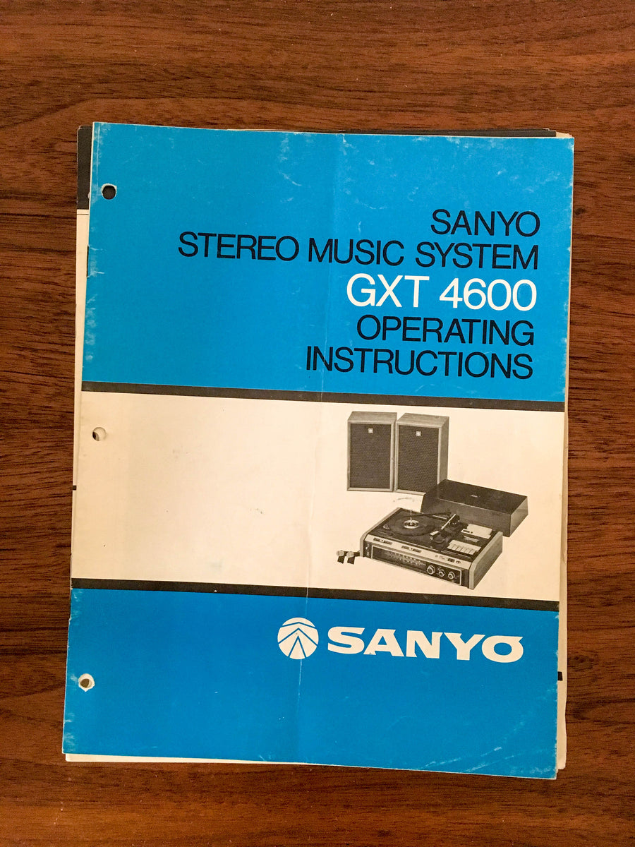 Sanyo GXT 4600 Stereo Music System Owners / Operating Manual *Original ...