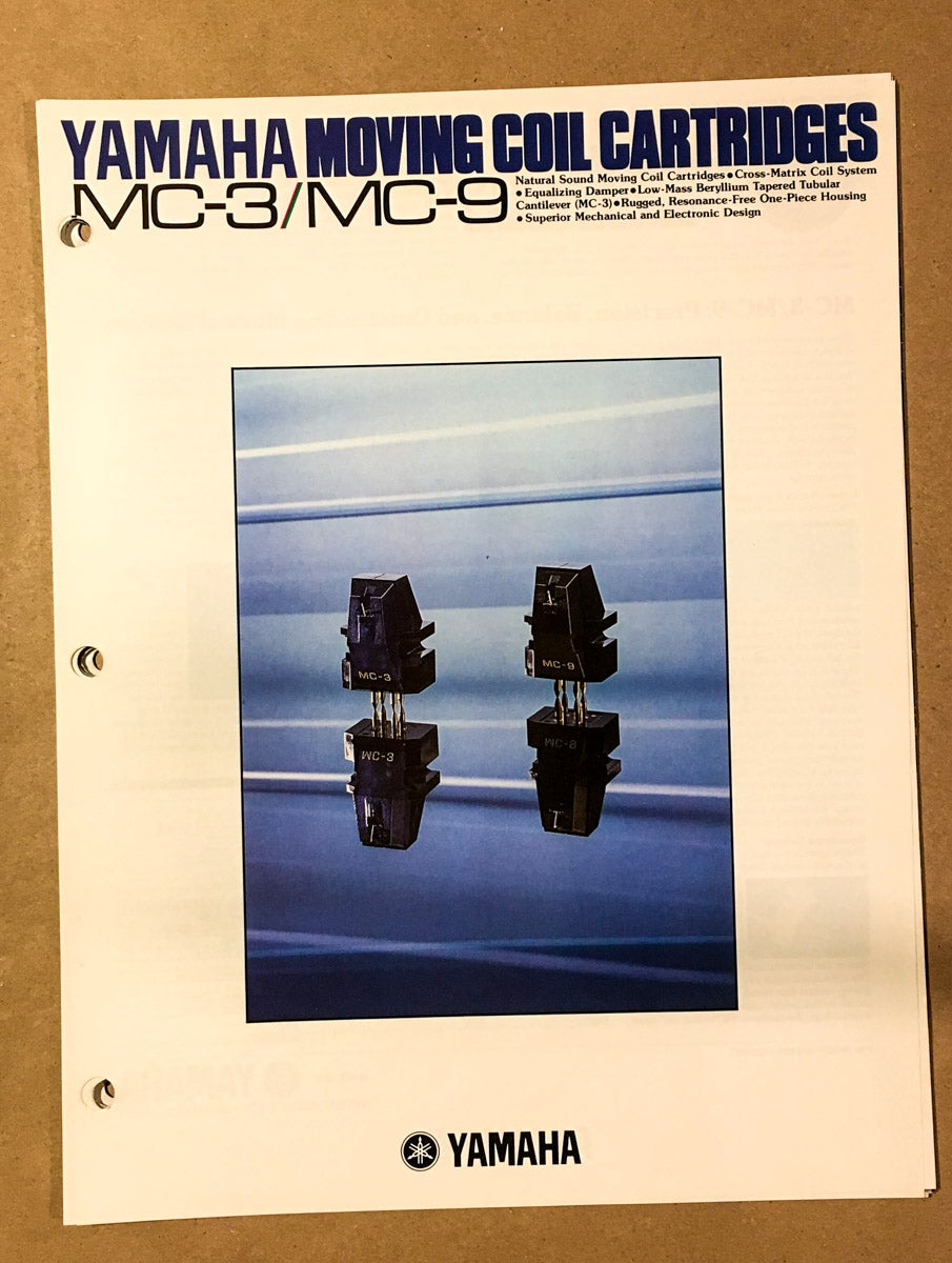 Yamaha MC-3 MC-9 Moving Coil Cartridges Dealer Brochure *Original*