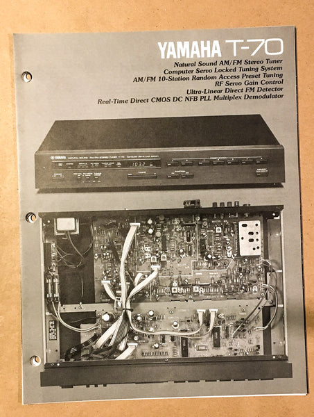 Yamaha T-70 Tuner  Dealer Brochure *Original*