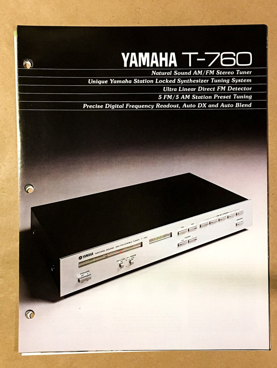 Yamaha T-760 Tuner Dealer Brochure *Original*