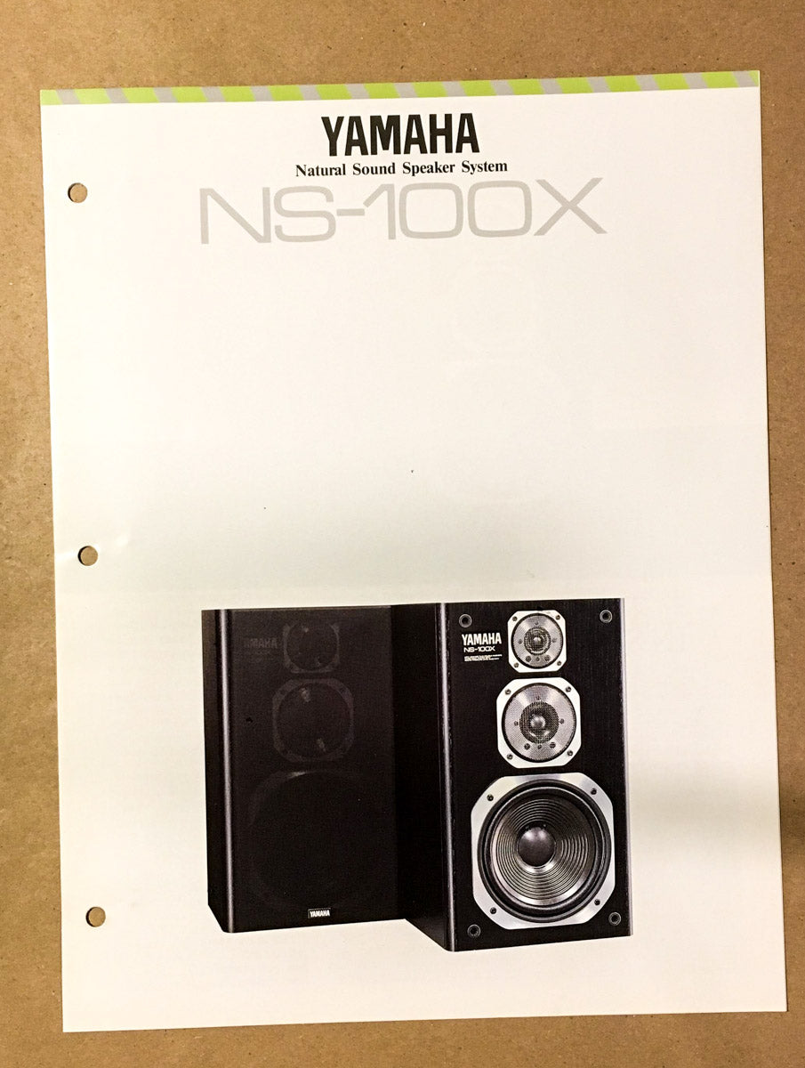 Yamaha NS-100X Speaker Dealer Brochure *Original*