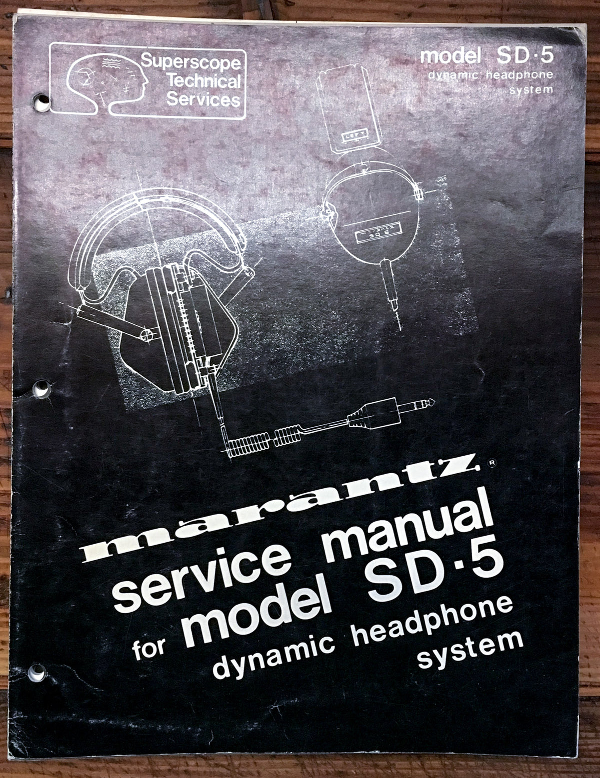 Marantz SD-5 Headphones Service Manual *Original*