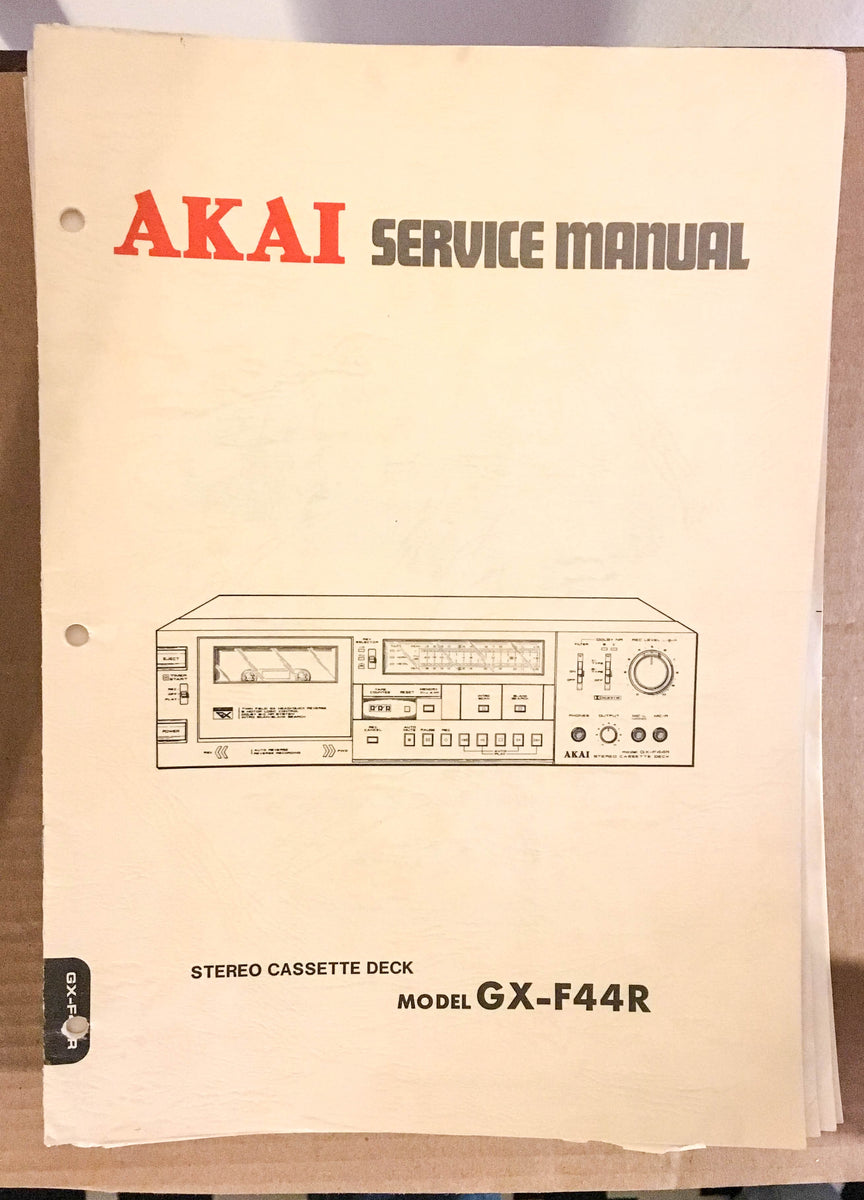 Akai GXF44R Tape Deck Service Manual *Original* Vintage Audio Store