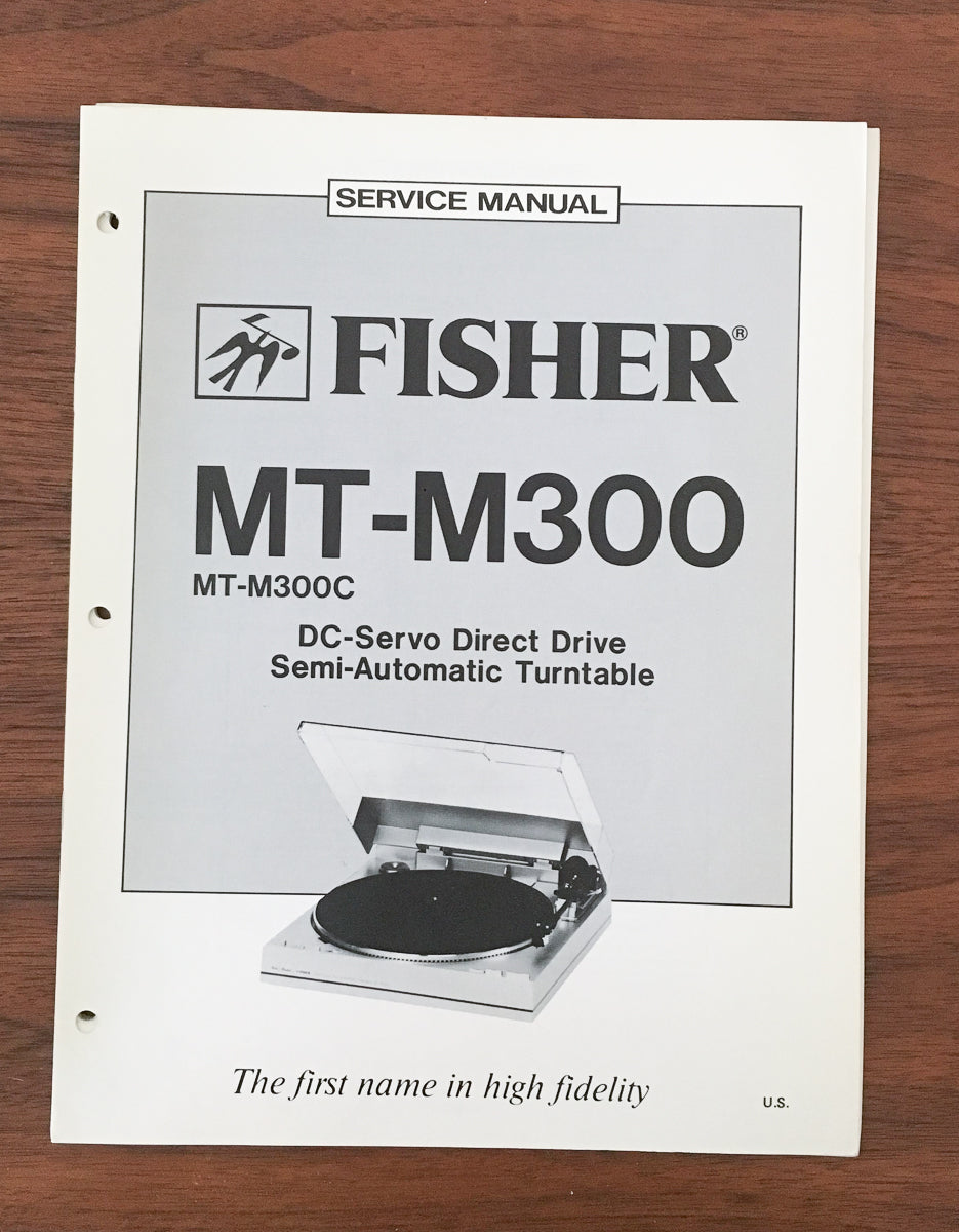 Fisher MT-M300 Record Player / Turntable Service Manual *Original*