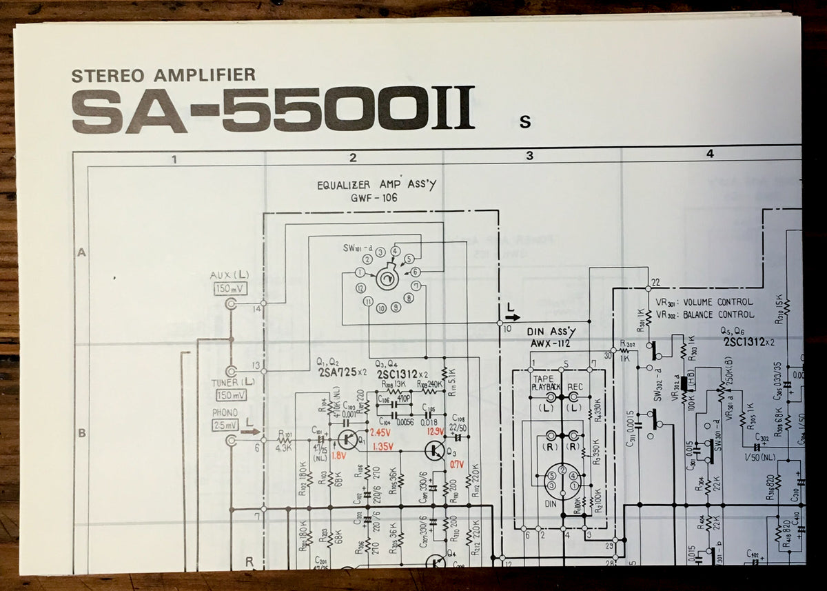 Amplifier Large Fold Out Schematic *Original* #2 – Vintage Audio Store - Vintage Service Manuals ...