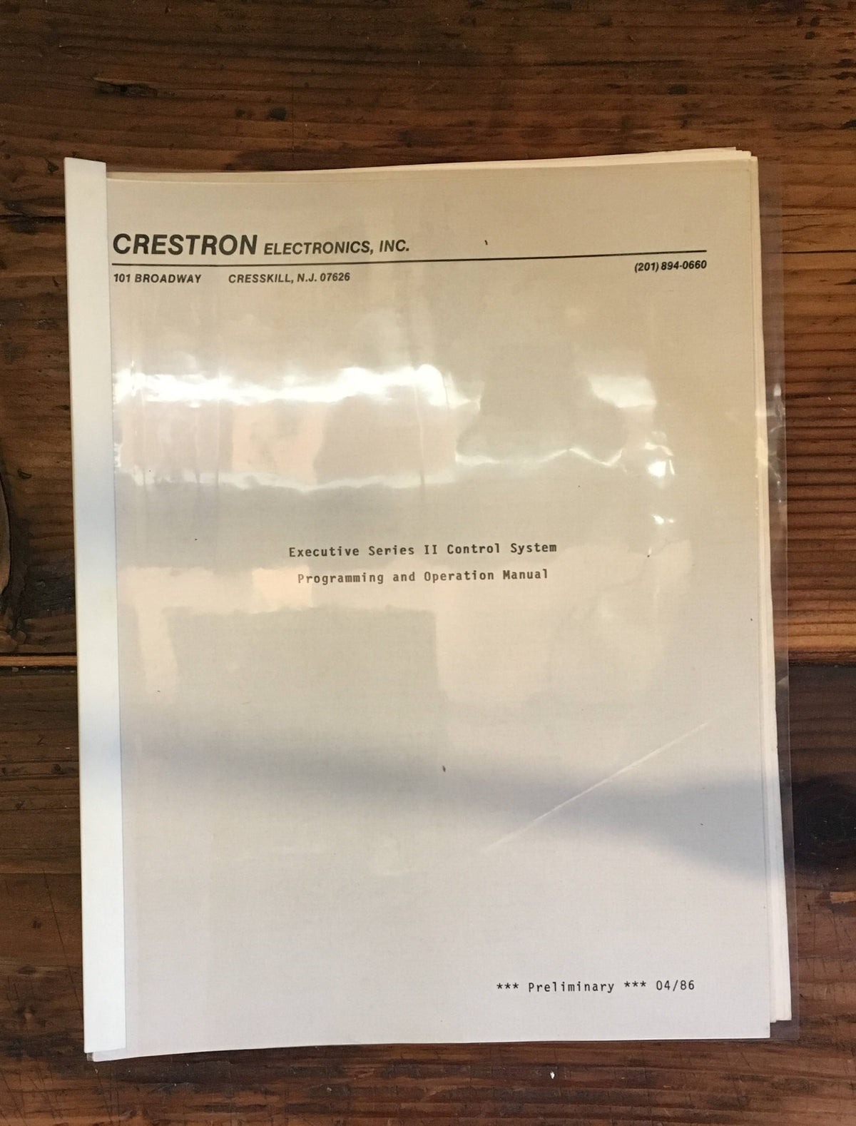 Crestron Electronics Executive Series II Configuration / User Manual *Original*