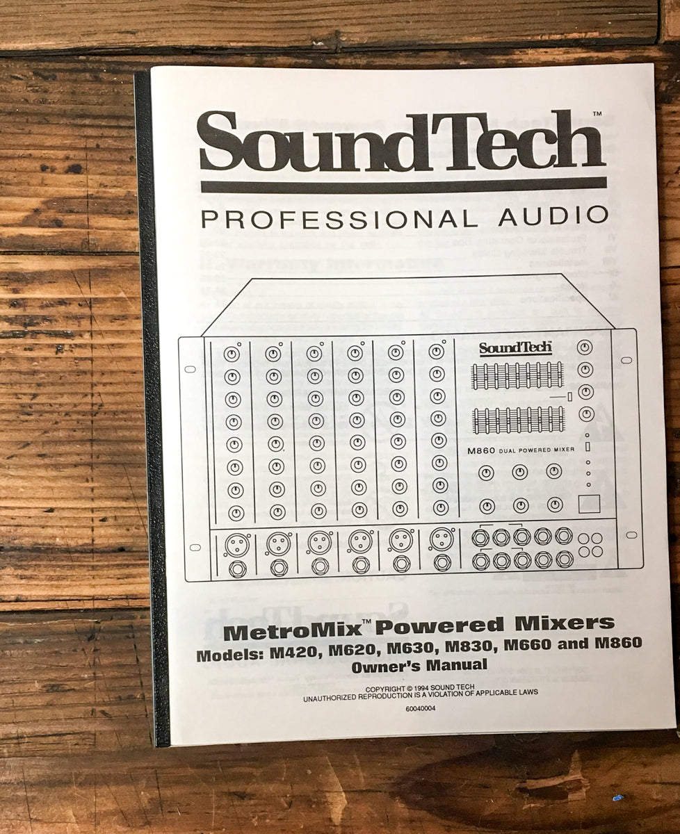 Mixer Owner / User Manual *Original* – Audio Store - Vintage Service Stereo Brochures Parts