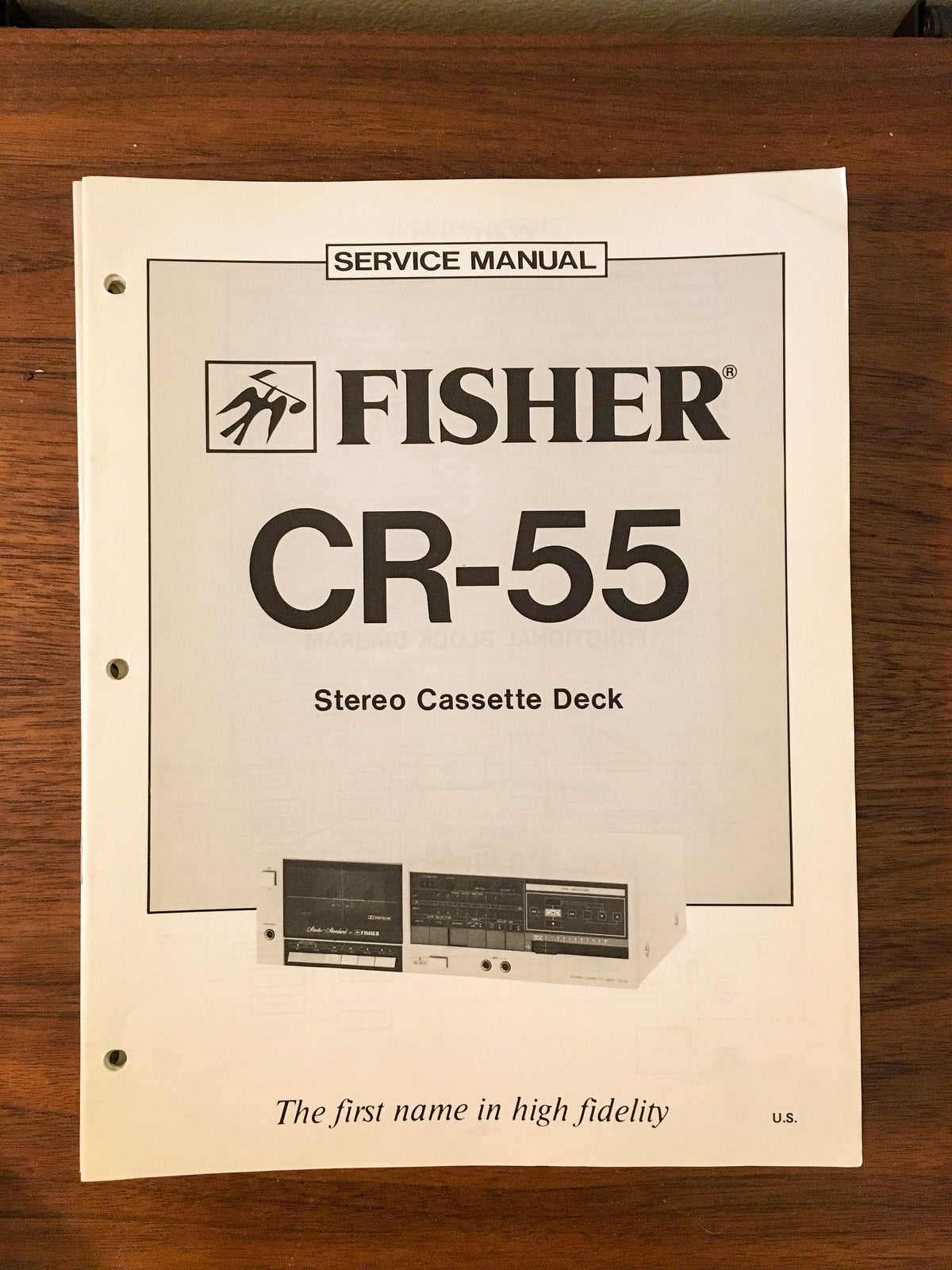 Fisher CR-55 Cassette Service Manual *Original*