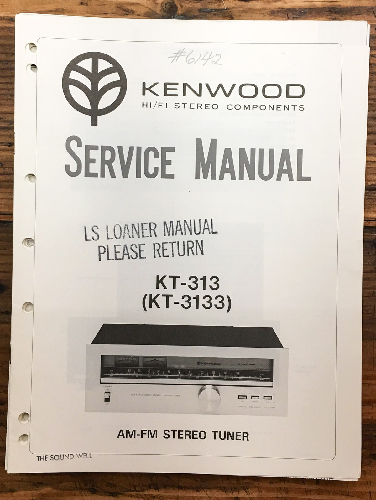 Kenwood KT-313 KT-3133 Tuner Service Manual *Original*