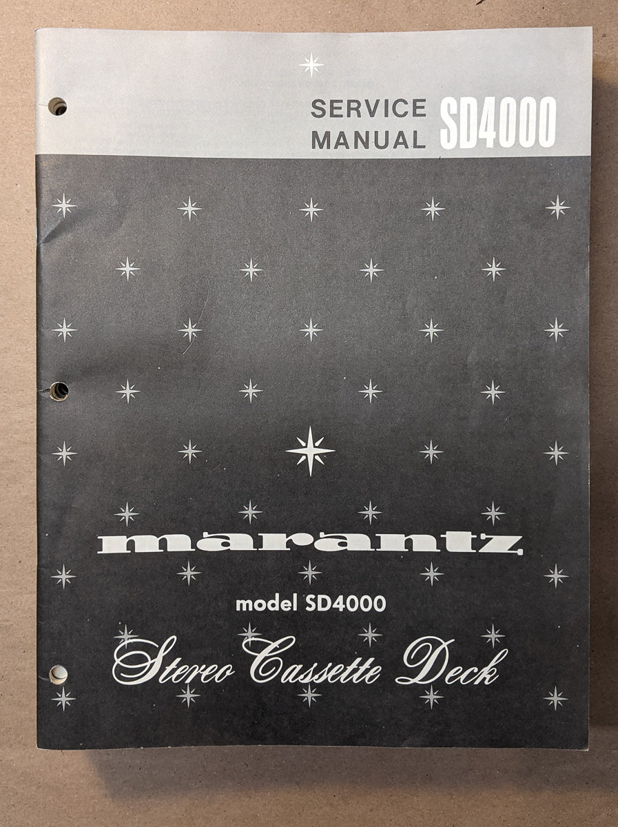 *Original* Marantz SD4000 SD-4000 Cassette Service Manual #1