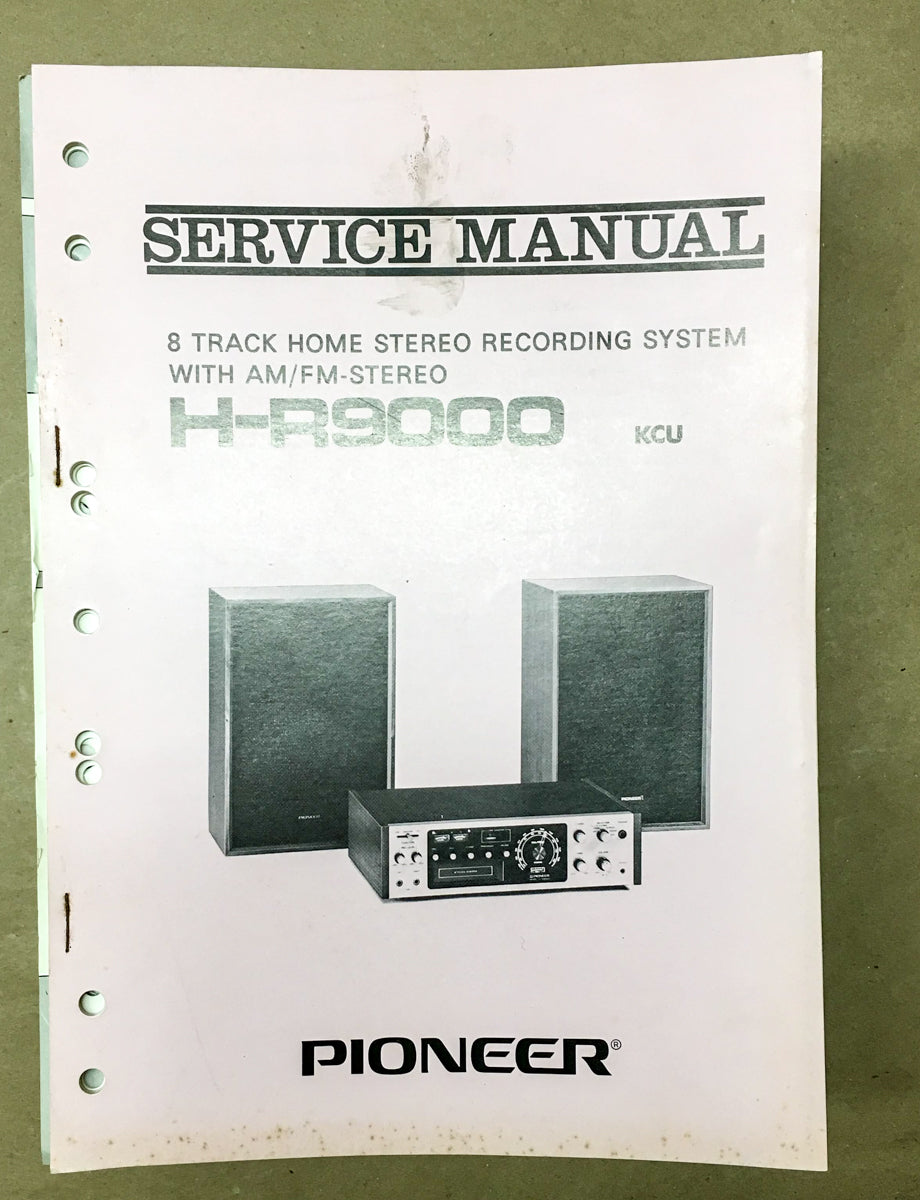 Pioneer H-R9000 8 Track Player Service Manual *Original*
