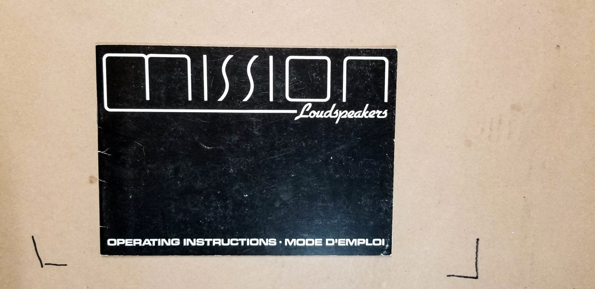 Mission Loudspeakers / Speakers Owners Manual *Original* #2