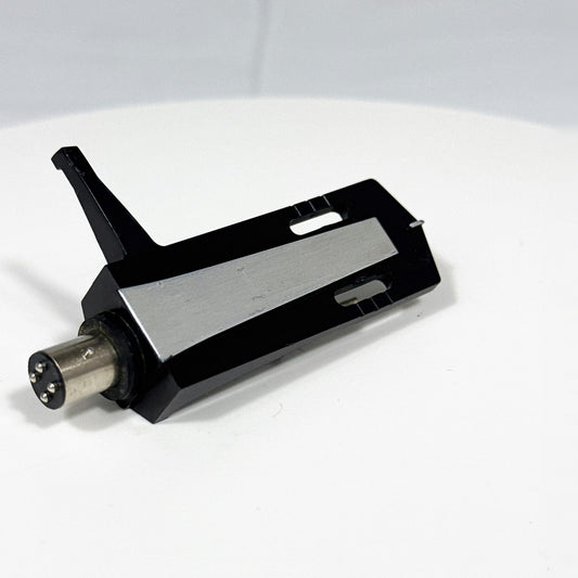 Vintage Black and Silver Universal Turntable Headshell with Lead Wires - No Cartridge