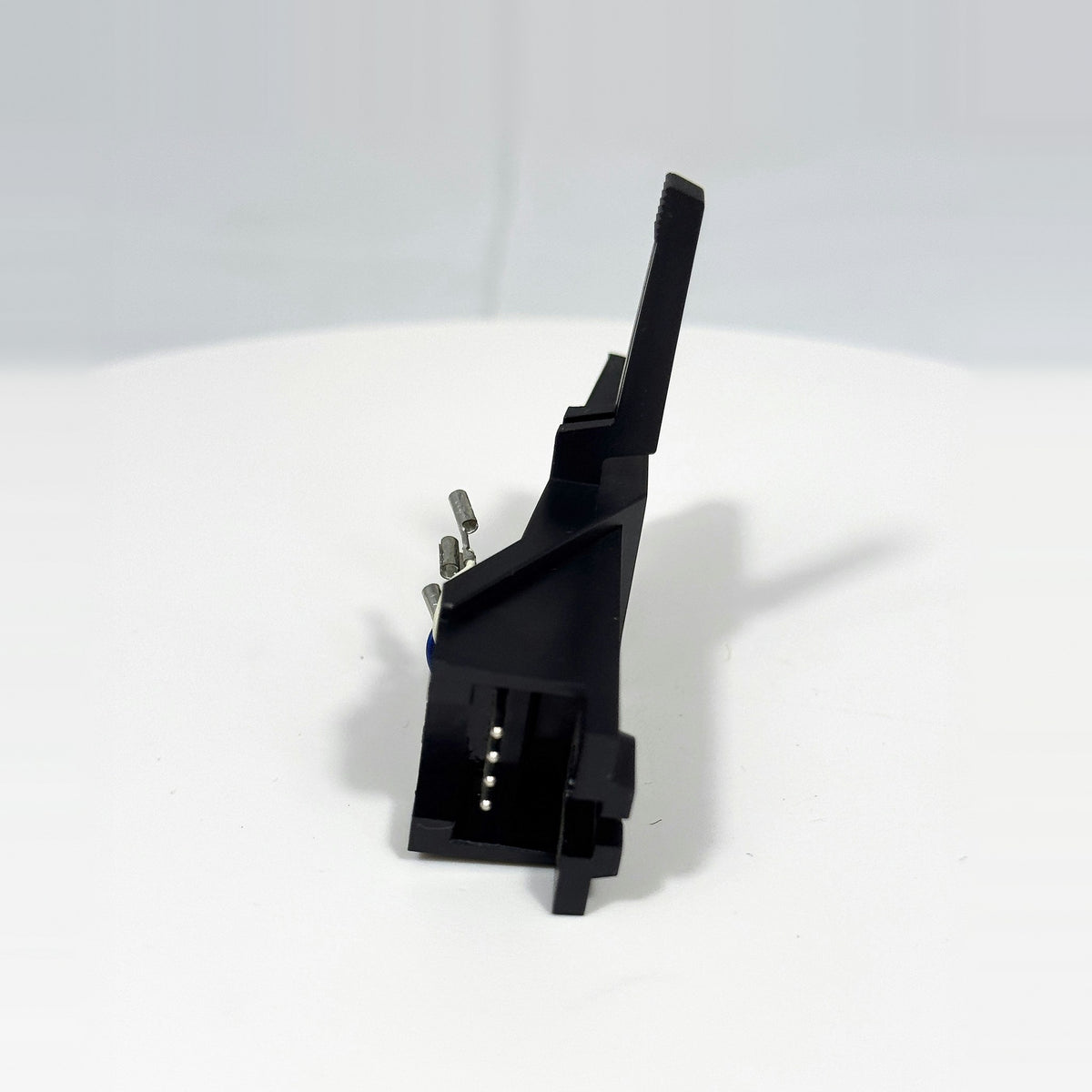 Vintage Black Plug-in Turntable Tonearm Head with Lead Wires - No Cartridge