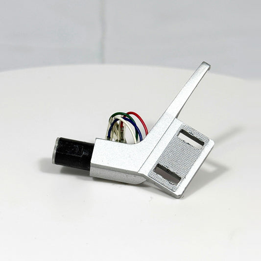 Vintage Universal Turntable Headshell with Offset Cartridge Plate and Lead Wires - No Cartridge