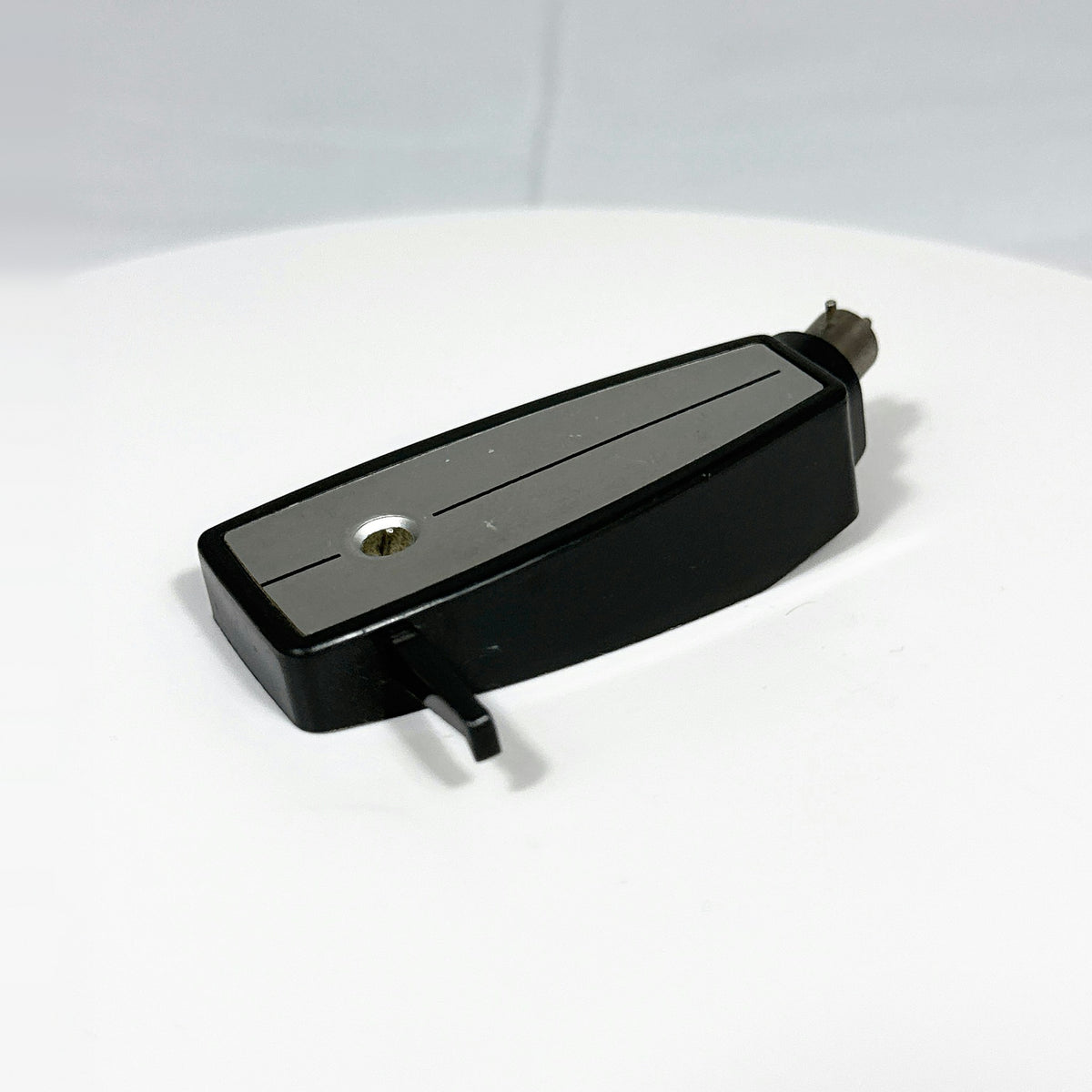 Vintage Black and Silver Universal Turntable Headshell with Lead Wires - No Cartridge