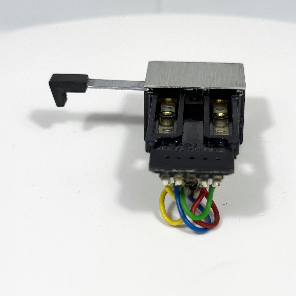 Vintage Plug-in Turntable Tonearm Head with Lead Wires - No Cartridge