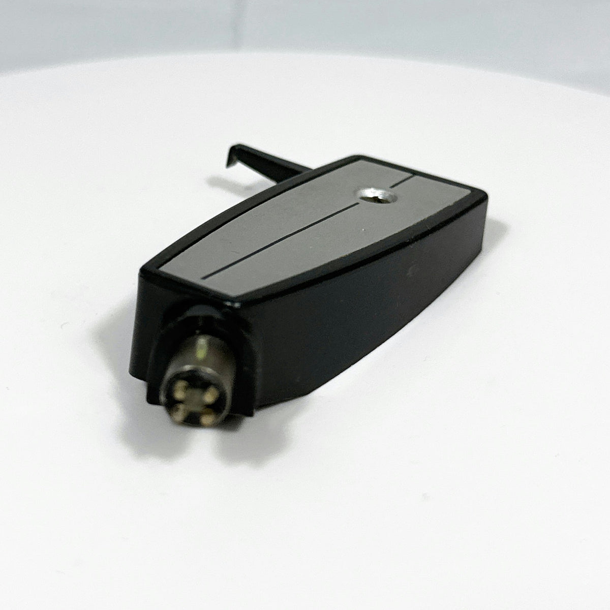 Vintage Black and Silver Universal Turntable Headshell with Lead Wires - No Cartridge