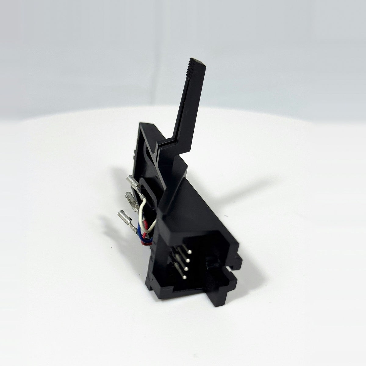 Vintage Black Plug-in Turntable Tonearm Head with Lead Wires - No Cartridge