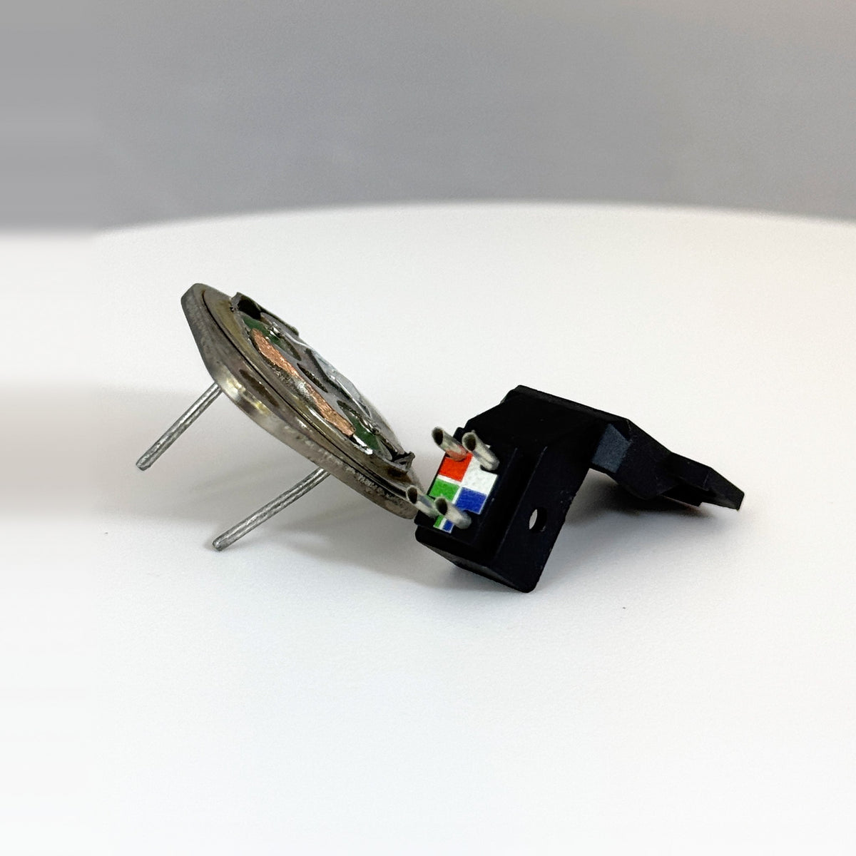 Vintage ADC PSX-A P-Mount to 1/2" Mount Cartridge Adapter - Adapter Only - rear color-coded pins