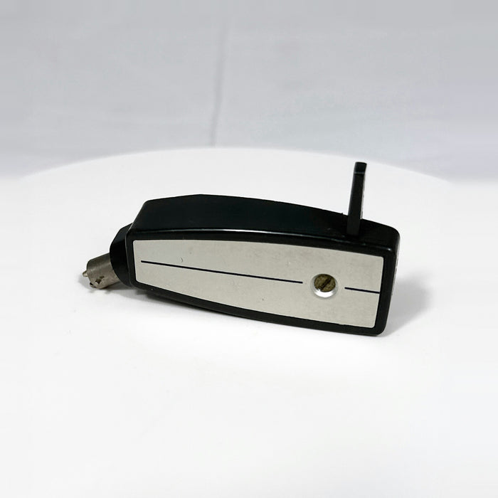 Vintage Black and Silver Universal Turntable Headshell with Lead Wires - No Cartridge