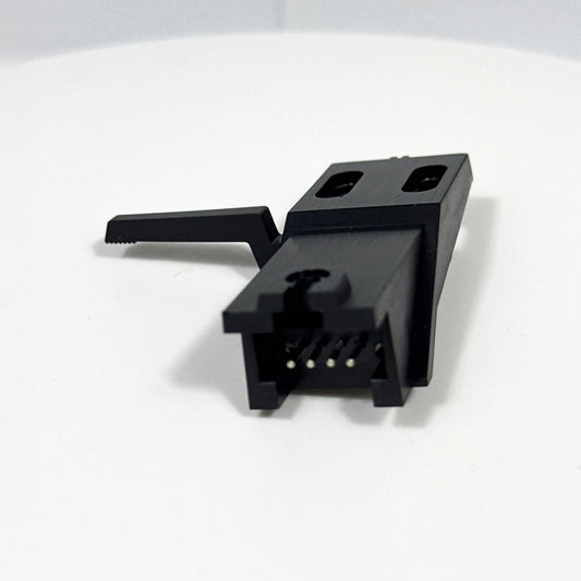 Vintage Black Plug-in Turntable Tonearm Head with Lead Wires - No Cartridge