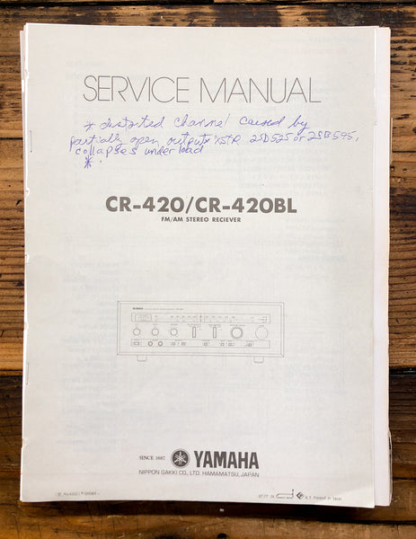 Yamaha CR-420 CR-R20BL Receiver  Service Manual *Original*