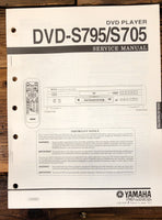 Yamaha DVD-S765 DVD-S705 DVD Player  Service Manual *Original*