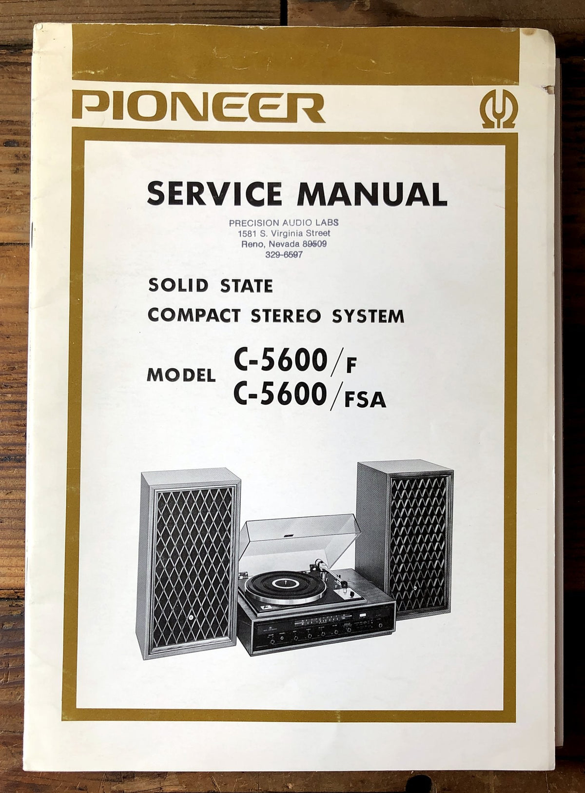 Pioneer C-5600 Compact Stereo System Service Manual *Original*