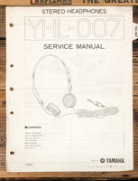 Yamaha YHL-007 Headphones  Service Manual *Original*